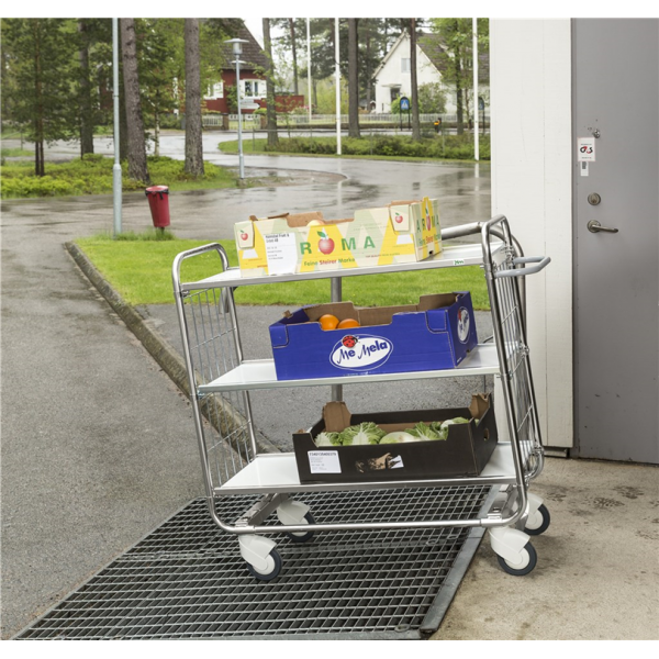 Kommissionierwagen 3 Böden Gr. L Gitter E-Commerce Serie 8000 Bremssystem - Palo24