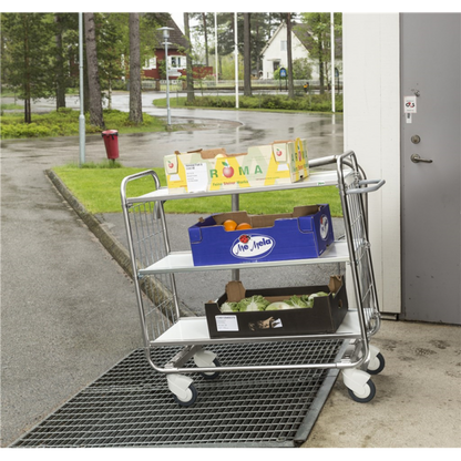 Kommissionierwagen 3 Böden Gr. L Gitter E-Commerce Serie 8000 Bremssystem - Palo24