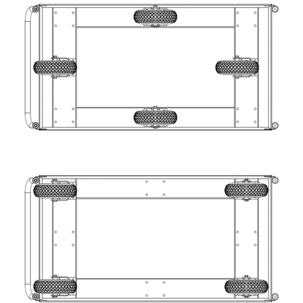 Extra großer Plattformwagen Schwerlast Rot - Palo24