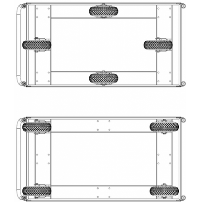 Extra großer Plattformwagen Schwerlast Rot - Palo24