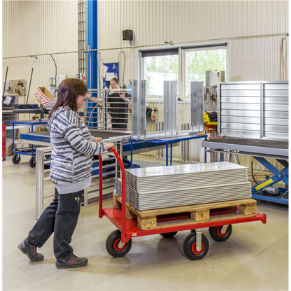 Extra großer Plattformwagen Schwerlast Rot - Palo24