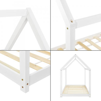 Kinderbett Netstal 90x200 cm Kiefernholz Weiss