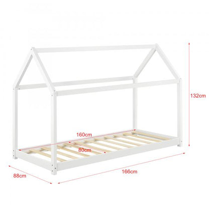 Kinderbett Netstal 80x160 cm Holz Weiss