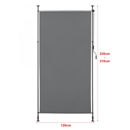 Tenda a rullo da esterno Cimarra 120x270cm grigio scuro