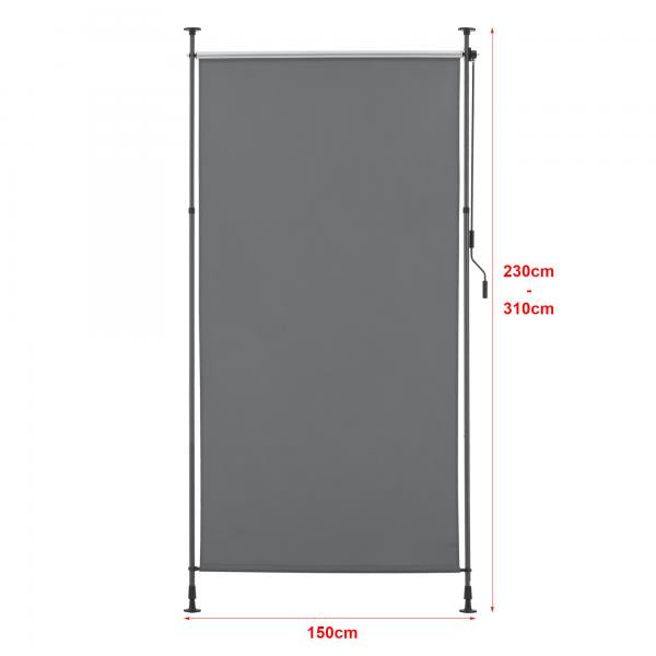 Tenda a rullo da esterno Cimarra 150x270cm grigio scuro