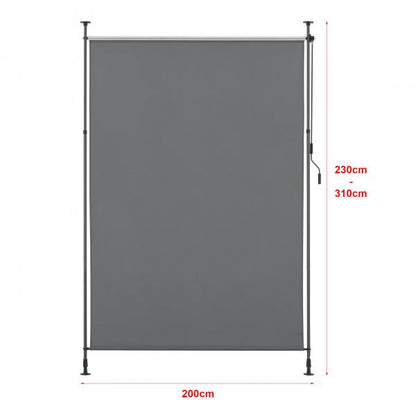 Tenda a rullo da esterno Cimarra 200x270cm grigio scuro