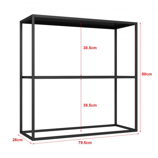 Konsolentisch Strömstad 80x79,5x26cm Schwarz, matt