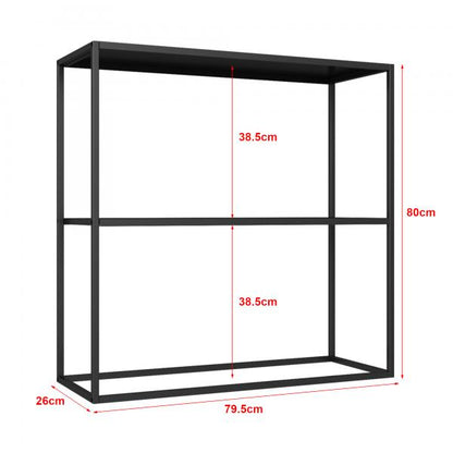 Konsolentisch Strömstad 80x79,5x26cm Schwarz, matt