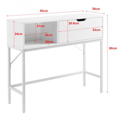 Consolle Tranemo 92x30x80cm Bianco