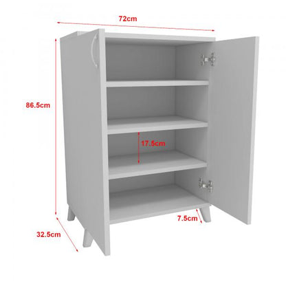 Beistellschrank Strömsund 86,5x72x32,5cm Weiss