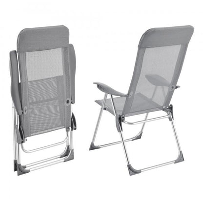 Sedia pieghevole Errenteria Set di 2 Grigio chiaro