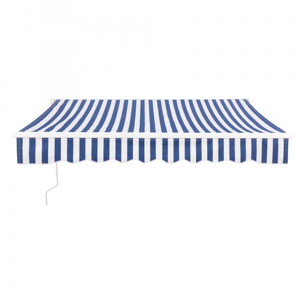 Tenda da sole a braccio articolato Bitonto 250x200cm con manovella Blu/Bianco