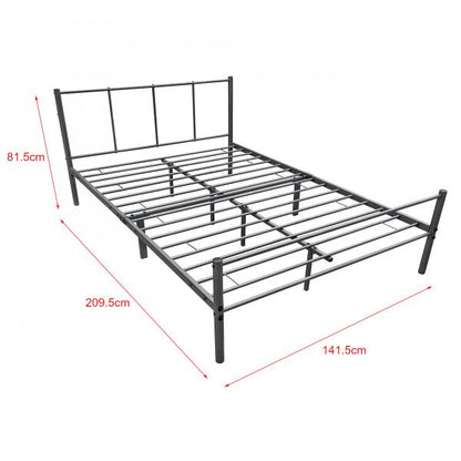 Metallbett Laos 140x200 cm Dunkelgrau