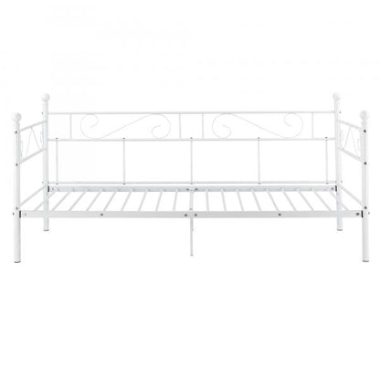 Metallbett Granada 90x200 cm mit Kaltschaummatratze Weiss