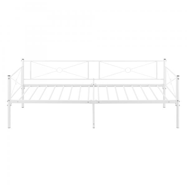 Metallbett Alvesta 90x200 cm mit Kaltschaummatratze Weiss