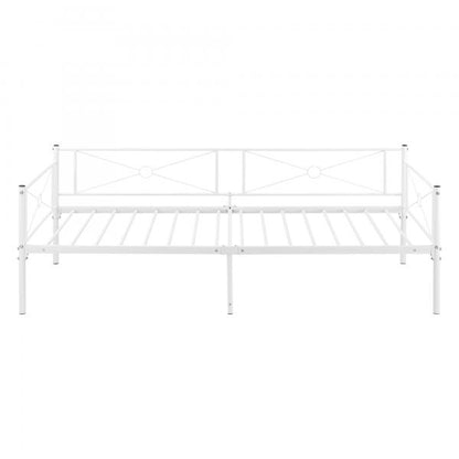 Metallbett Alvesta 90x200 cm mit Kaltschaummatratze Weiss