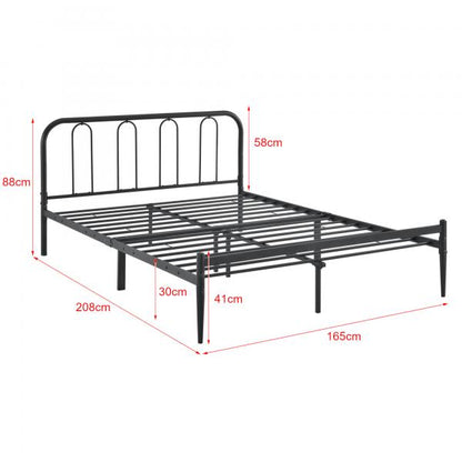 Metallbett Hank 160x200 cm Schwarz