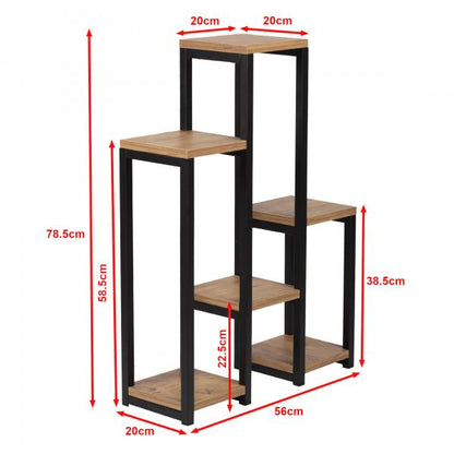 Pflanzregal Rosenholm mit 6 Ablagen Holzfarben