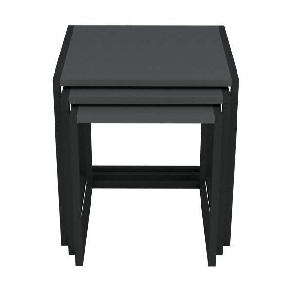 Set de 3 tables gigognes Sunnfjord anthracite