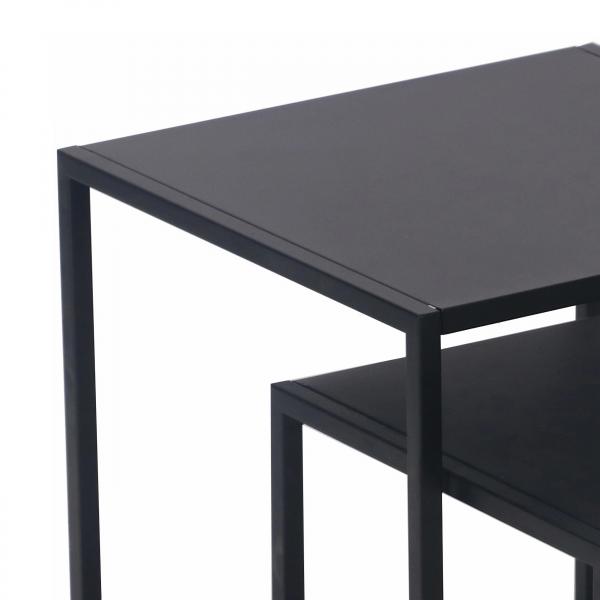 Table gigogne Vejen noir, mat