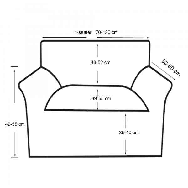 Sesselhusse 70-120 cm Dunkelgrau