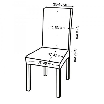 Lot de 4 housses de chaise 42-53 cm couleur sable