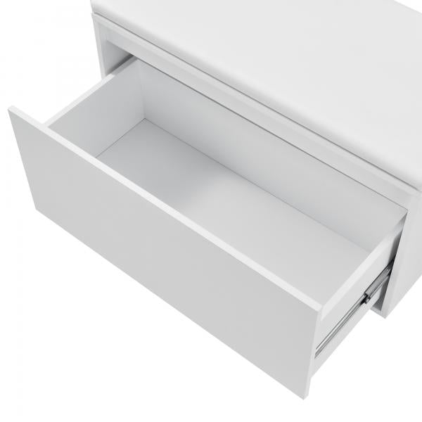 Sitzbank Degerfors 80x39x45 cm mit Schublade Weiss