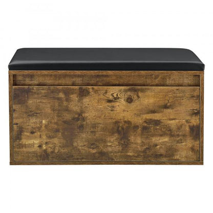 Banc Degerfors 80x39x45 cm avec tiroir chêne foncé/noir