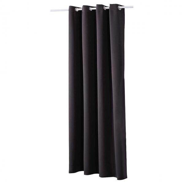 Vorhang mit Ösen in verschiedene Größen, (1 Stück) anthrazit - Palo24