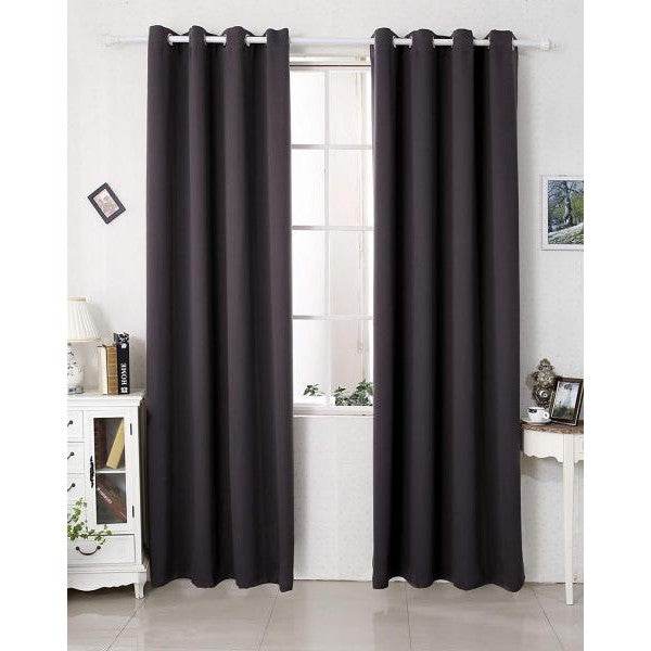 Vorhang mit Ösen in verschiedene Größen, (1 Stück) anthrazit - Palo24