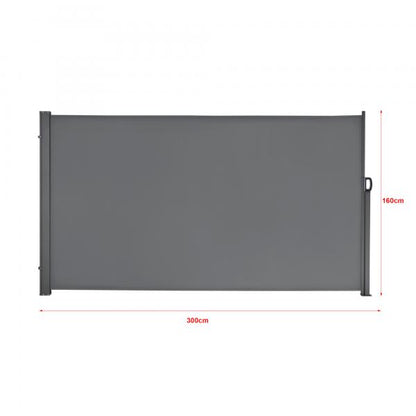 Store latéral Mulhacén 160x300 cm gris moyen