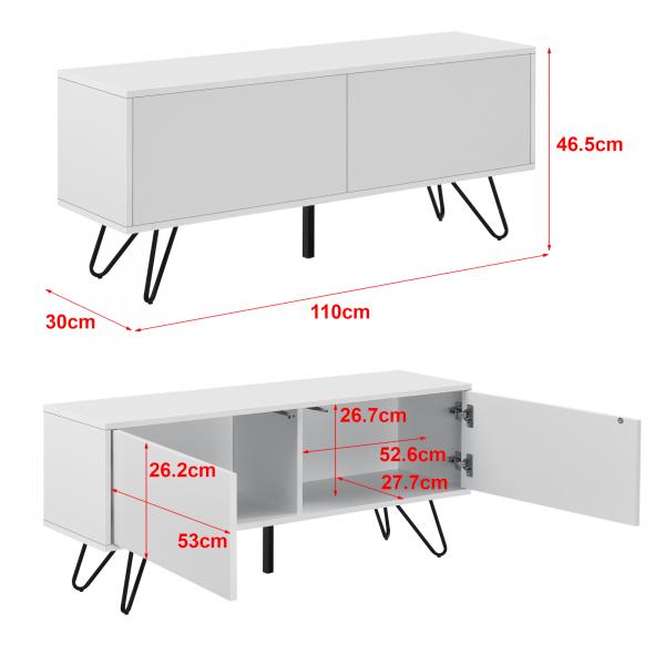 Sideboard Bollebygd 46,5x110x30cm Weiss