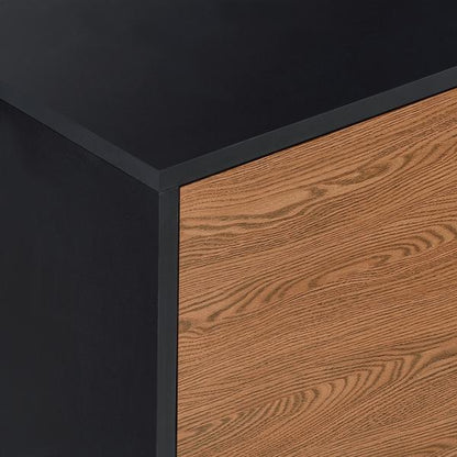 Sideboard Boxholm 120x30x55cm Schwarz/Dunkler Holzton