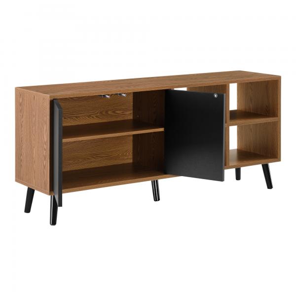 Sideboard Gnesta 120x30x53cm Dunkler Holzton/Schwarz