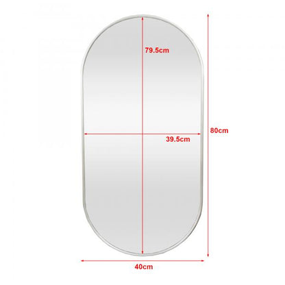 Miroir mural Picciano 40x80cm champagne argent