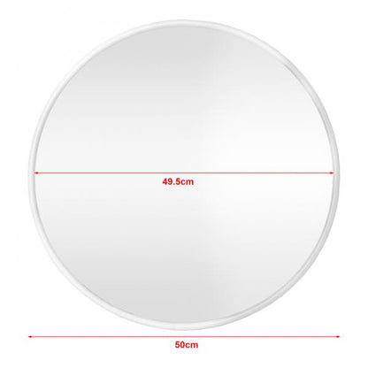 Miroir mural Ordona Ø50cm blanc, mat