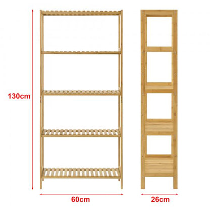 Bambusregal Karlskoga 60x26x130cm Natur Holz