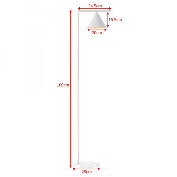 Stehlampe Leicester Weiss