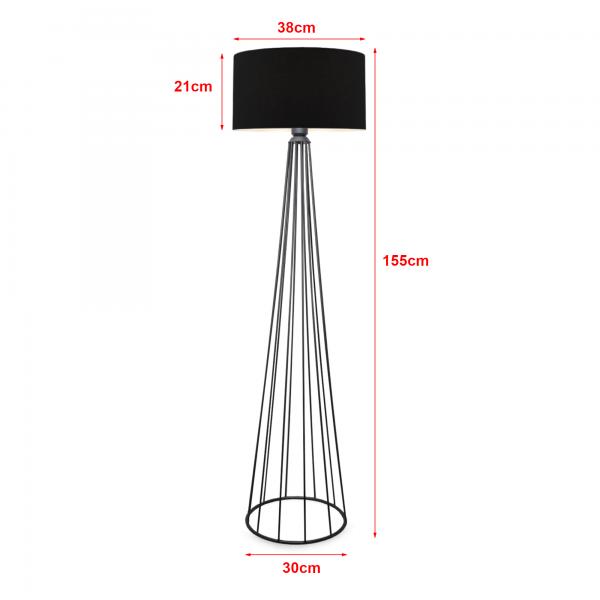 Lampadaire Neath anthracite / noir