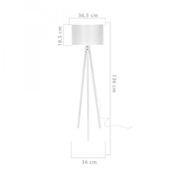 Lampadaire Rochester E27 blanc