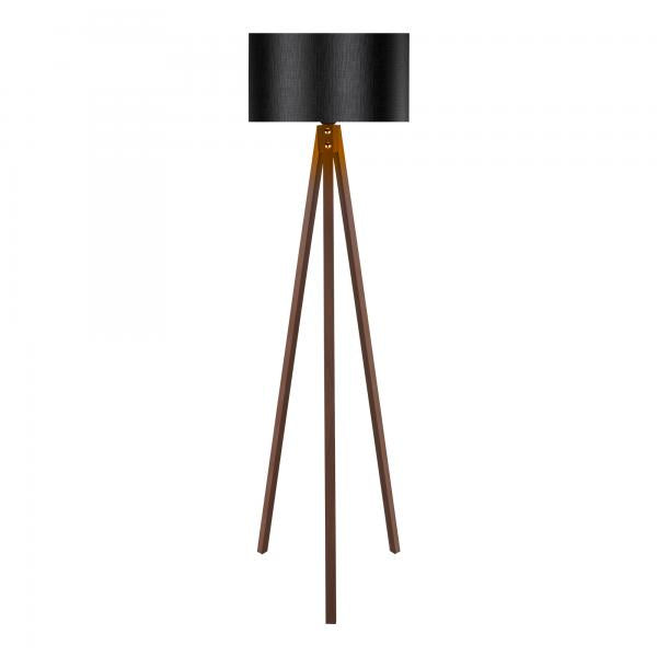 Lampadaire Rochester E27 aspect noyer / noir