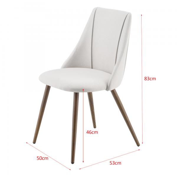 Suite de 2 chaises Danzig tapissées en bois beige