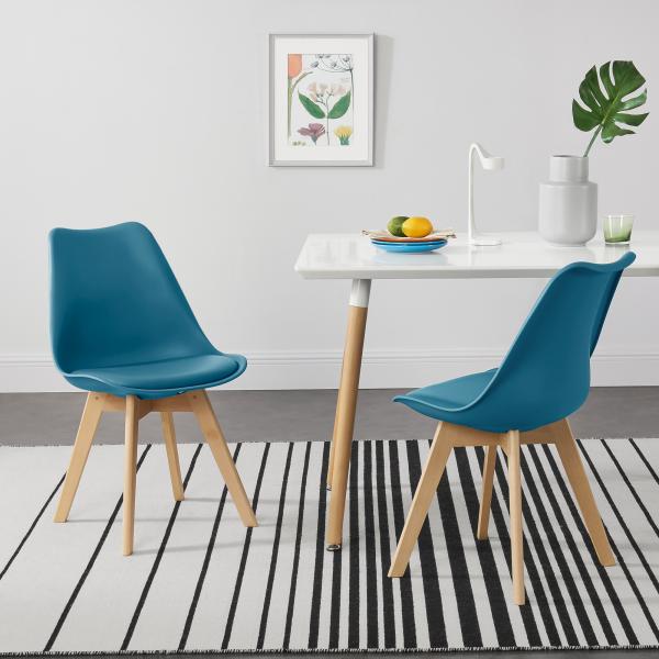 Lot de 4 chaises de salle à manger Fläten 81x49 cm turquoise