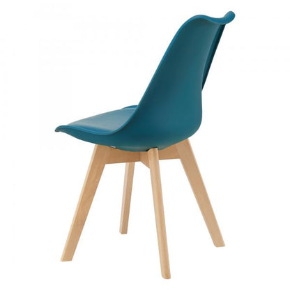 Lot de 4 chaises de salle à manger Fläten 81x49 cm turquoise