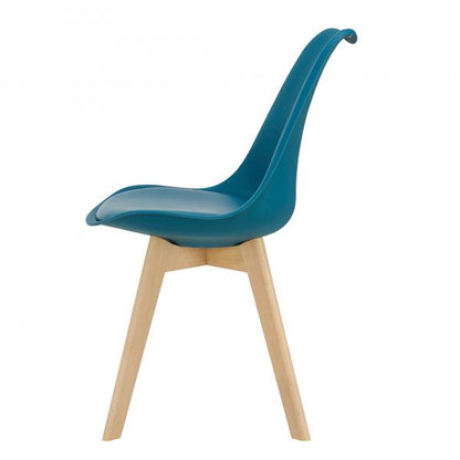 Lot de 4 chaises de salle à manger Fläten 81x49 cm turquoise