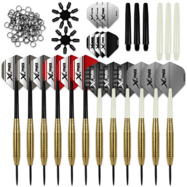 12 Dartpfeile Dartset Steeldarts Set 96tlg