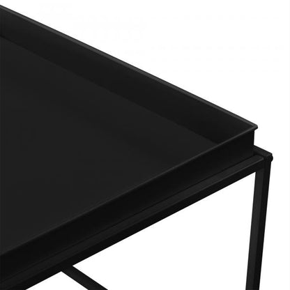 Table plateau Helier lot de 2 noir