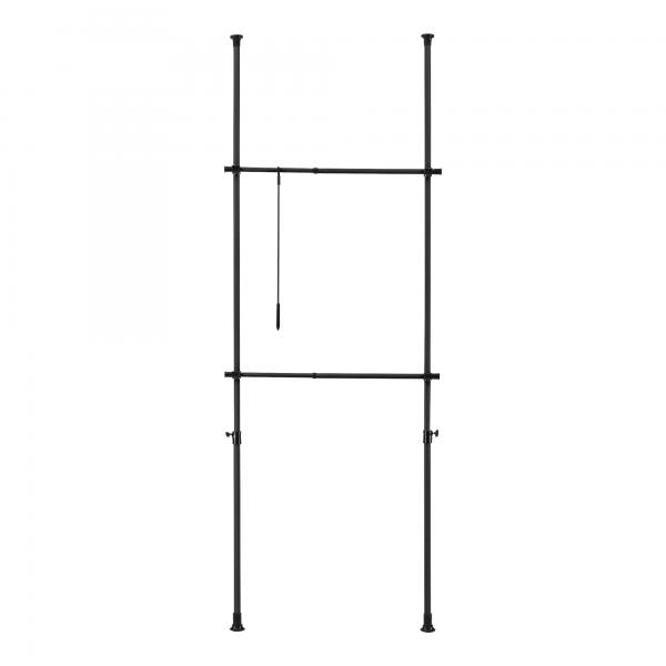 Teleskopgarderobe Kemi mit 2 Garderobenstangen 75 - 115 cm