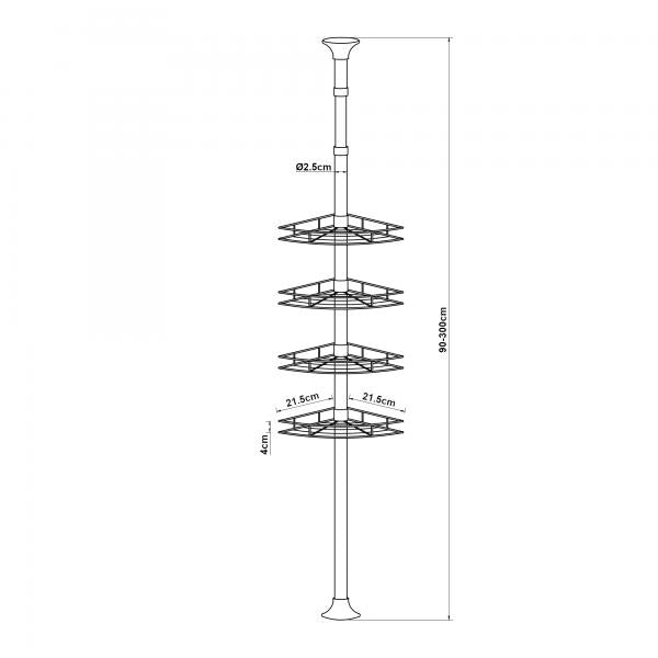 Étagère de douche télescopique Haapavesi