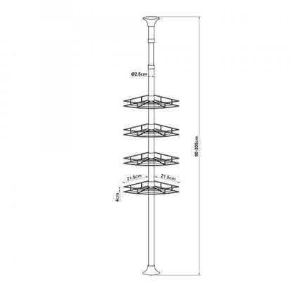 Étagère de douche télescopique Haapavesi